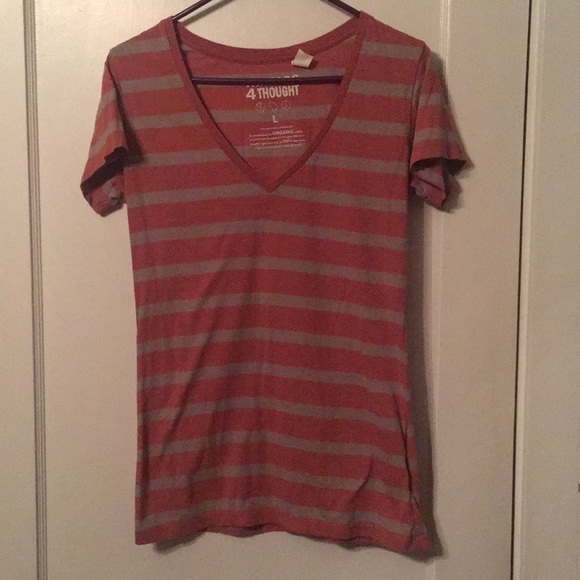 Striped v neck tee - Picture 2 of 3